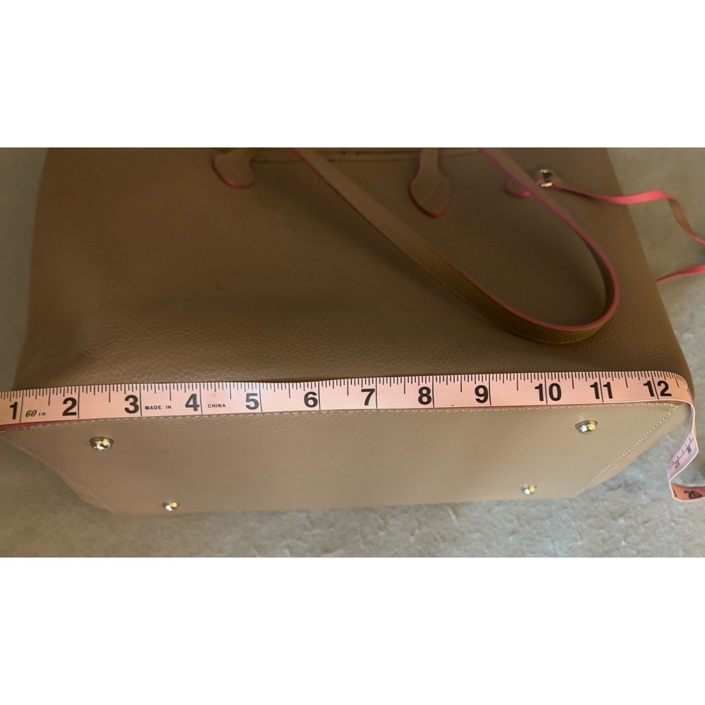 Lodis Shoulder Bag Tote Large Brown Pebbled Leather Travel Luggage‎ Buttery Soft - Picture 10 of 11